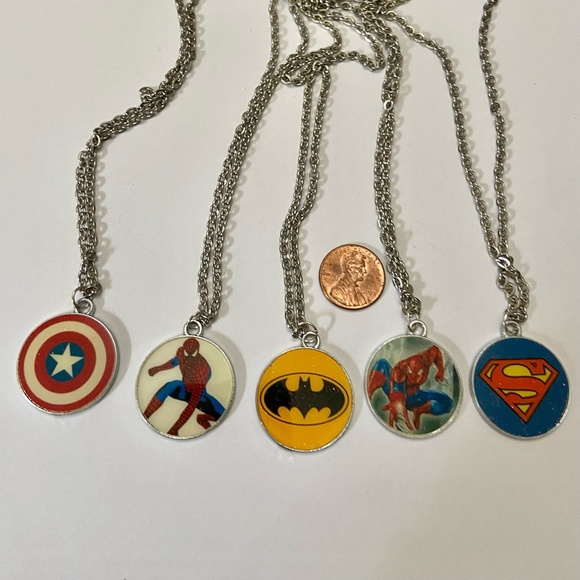 Vintage, 5-pc of Marvel Pendant Necklaces